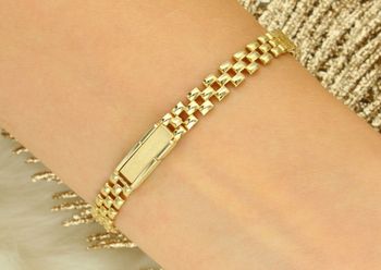 Damski złoty zegarek GENEVE 585 z cyrkoniami – luksusowy czasomierz zapięcie.jpg